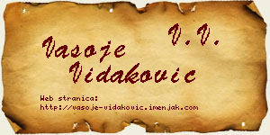 Vasoje Vidaković vizit kartica